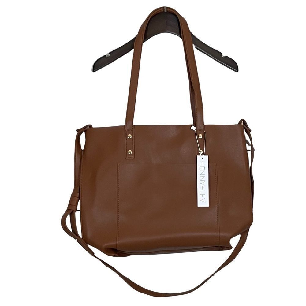 Henny + Lev Brown Vegan Leather Tote